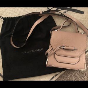 Mackage Pink Mini Rubie Leather Crossbody Bag